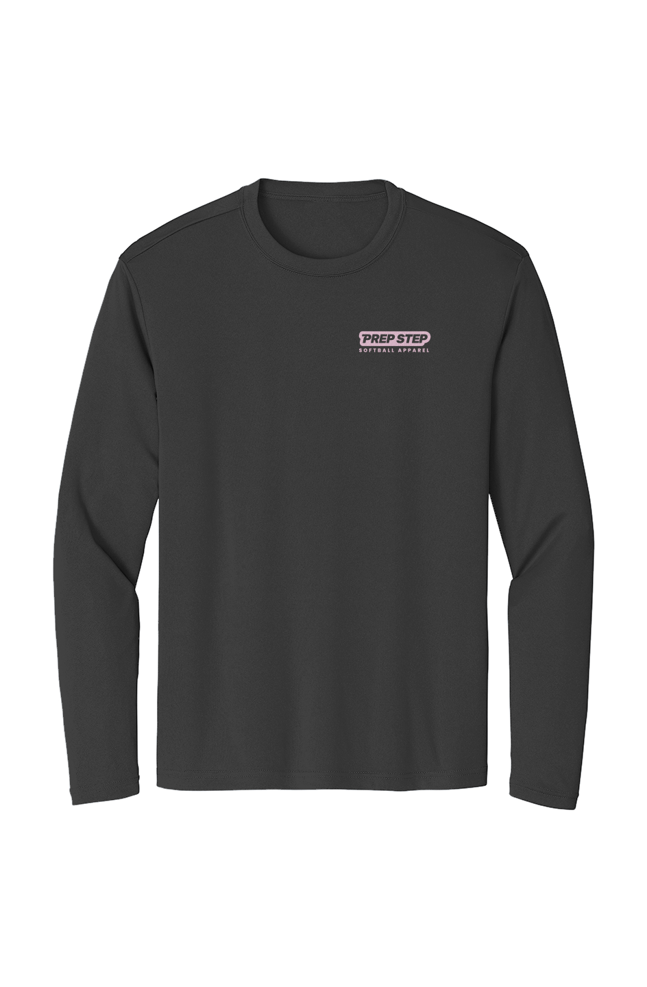 Long Sleeve Performance Tshirt with Prep Step Softball Apparel logo on left chest