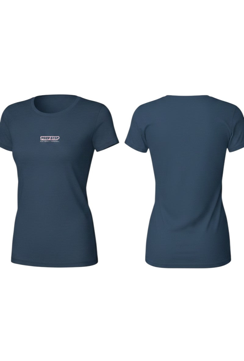 Prep Step Softball Apparel navy blue short-sleeve UV performance t-shirt with moisture-wicking fabric and small logo on chest.