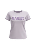Prep Step Softball Apparel light purple cotton t-shirt with "Play Fearless" graphic and "Prep Step Softball Apparel" text.
